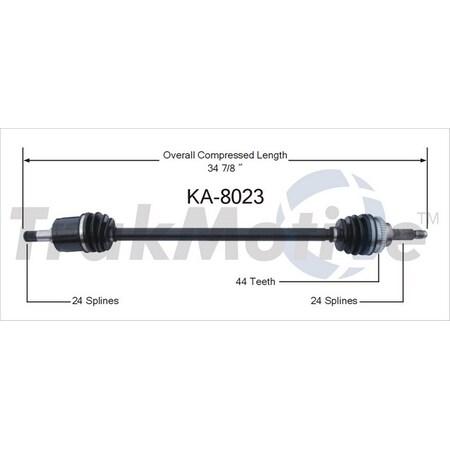 Surtrack Axle Cv Axle Shaft, Ka-8023 KA-8023